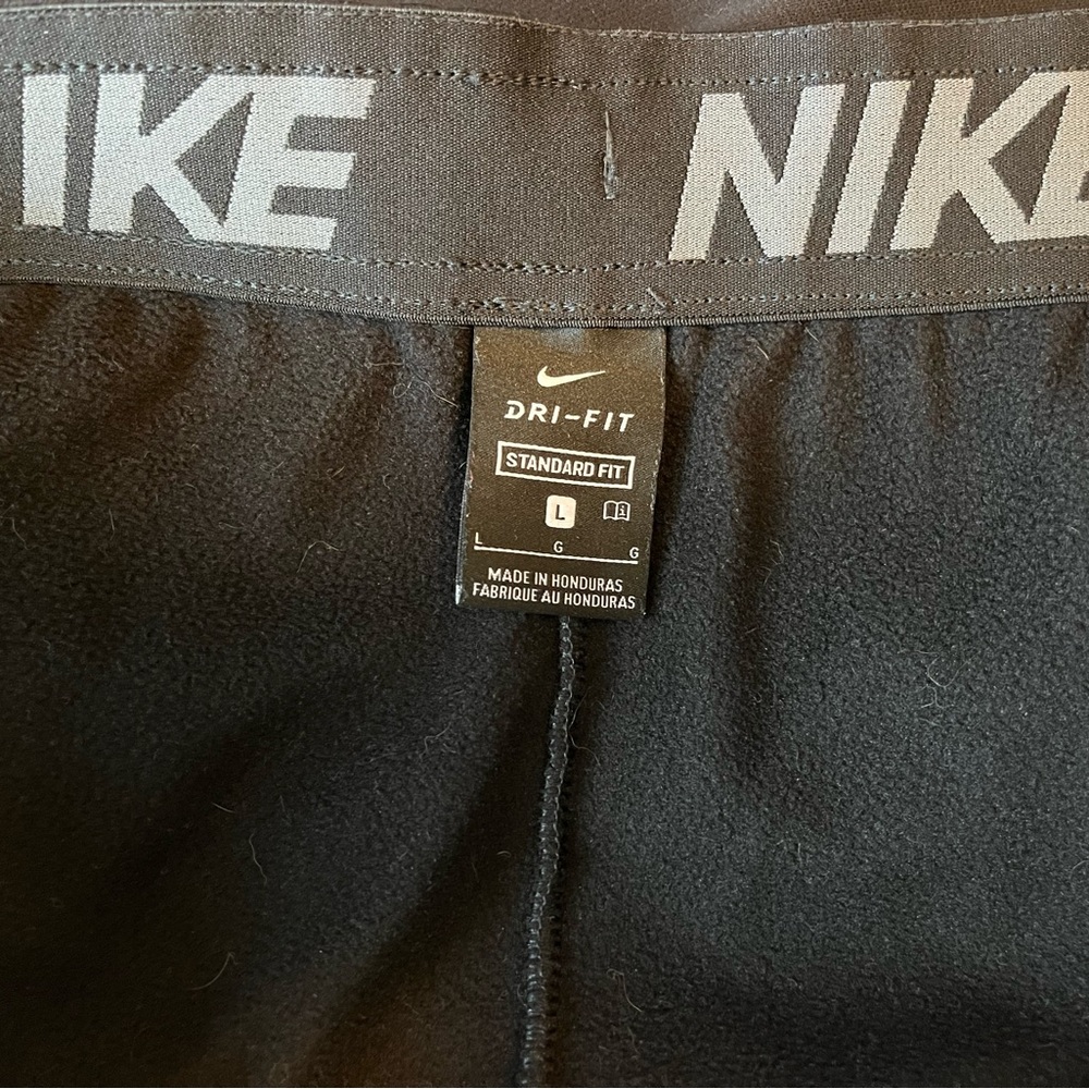 Nike Dri-FIT Standard Fit Joggers Black Men’s Large Swoosh Sweatpants - Picture 4 of 6